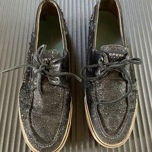 Black sparkly Sperrys (size 11)